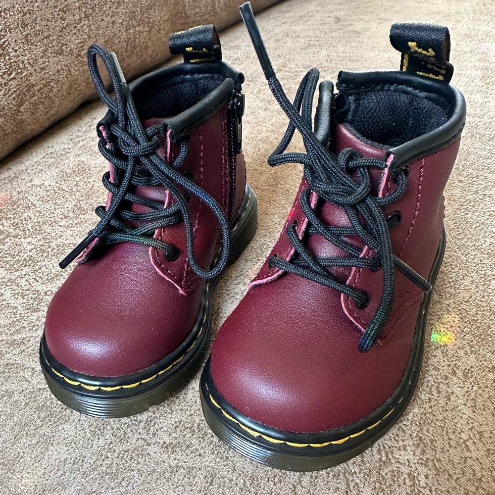 Dr. Martens Kids Cherry Red Boots- never worn